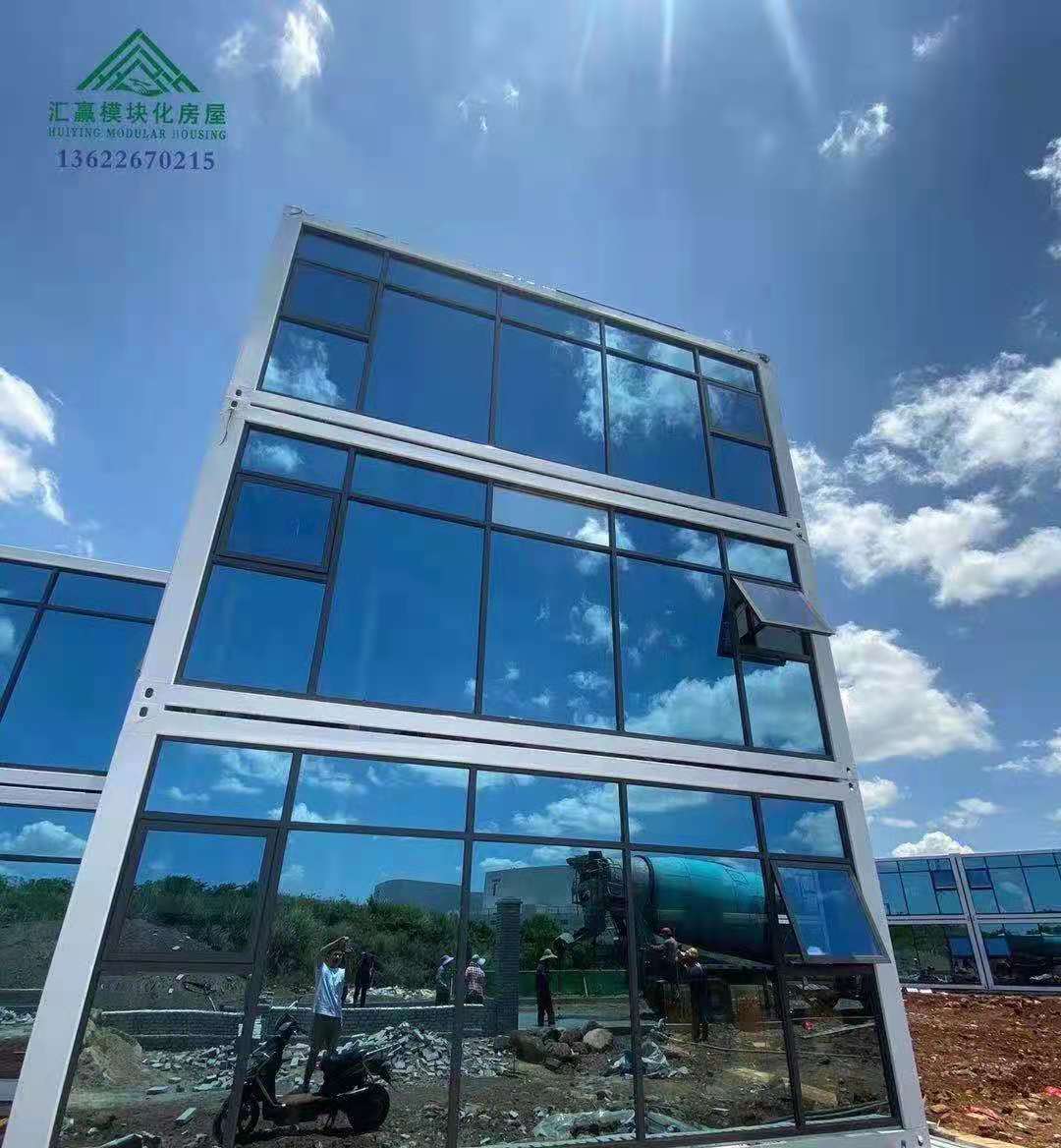 中建五局城市軌道一號(hào)線項(xiàng)目部，打包箱玻璃幕墻